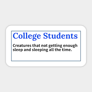 College's creatures Sticker